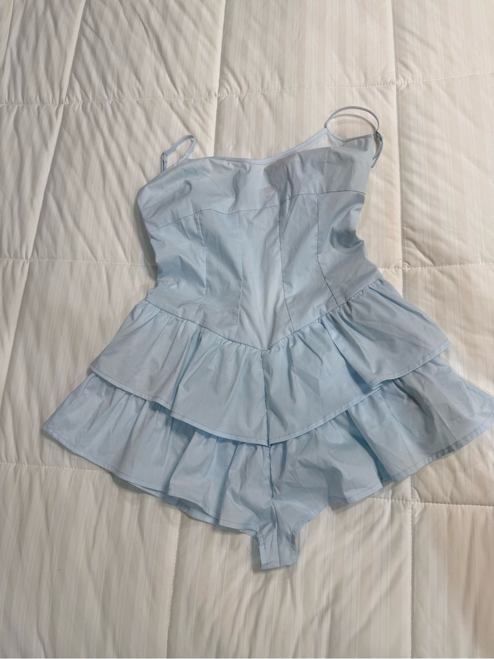 Edikted Light Blue Ruffled Romper.NWT - Picture 3 of 8
